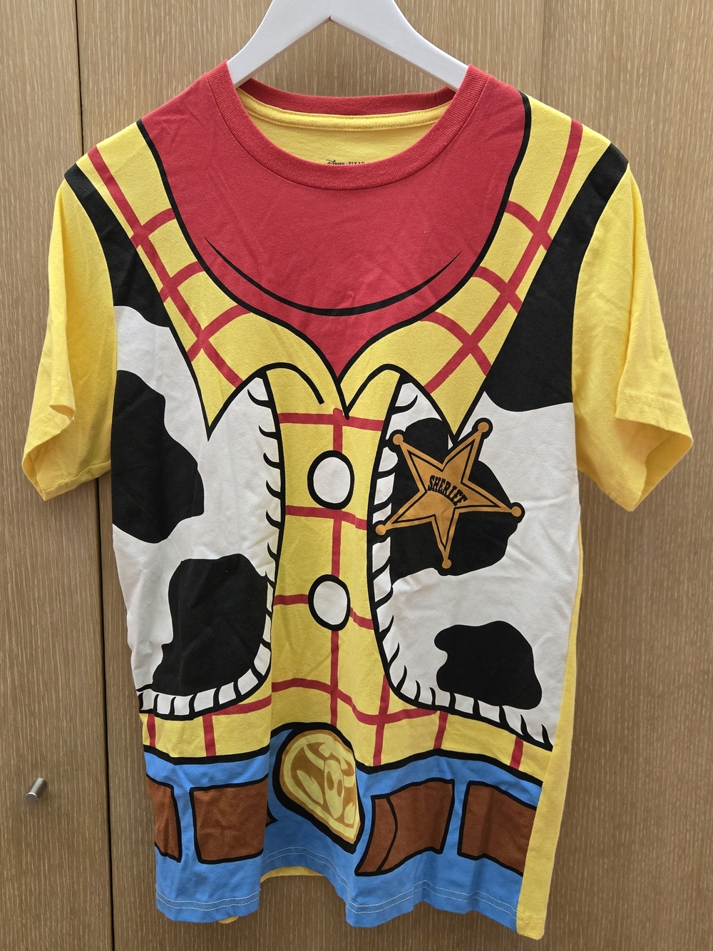 Disney Pixar Toy Story Woody Costume Graphic T-Shirt Medium Sheriff Cowboy